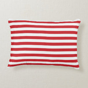 Cardinal Red Stripes Decorative Cushion