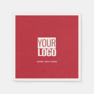 cardinal red with your logo napkin