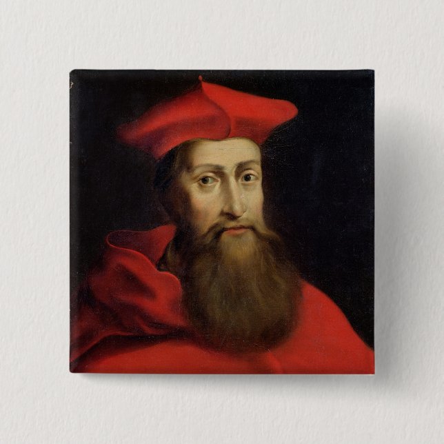 Cardinal Reginald Pole  Archbishop of Canterbury 15 Cm Square Badge (Front)