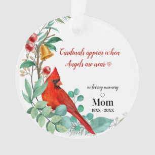 Cardinal Remembrance Keepsake Personalised Photo Ornament