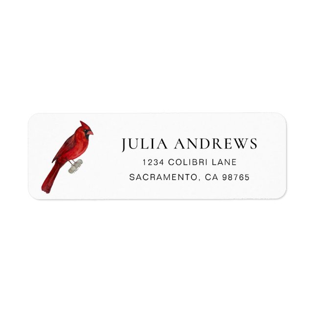 Cardinal Return Address Label (Front)