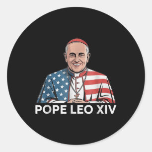 Cardinal Robert Francis Prevost Pope Leo Xiv Ameri Classic Round Sticker
