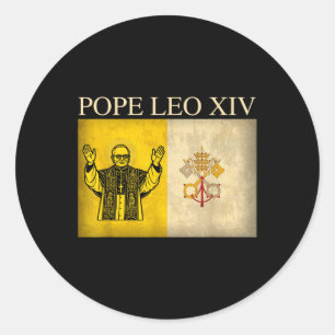 Cardinal Robert Francis Prevost Pope Leo Xiv Vatic Classic Round Sticker