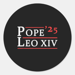 Cardinal Robert Prevost Pope Leo Xiv 2025 Us Flag Classic Round Sticker