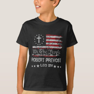 Cardinal Robert Prevost Pope Leo Xiv 267th Us Flag T-Shirt
