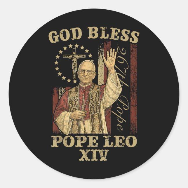 Cardinal Robert Prevost Pope Leo Xiv 2  Classic Round Sticker (Front)