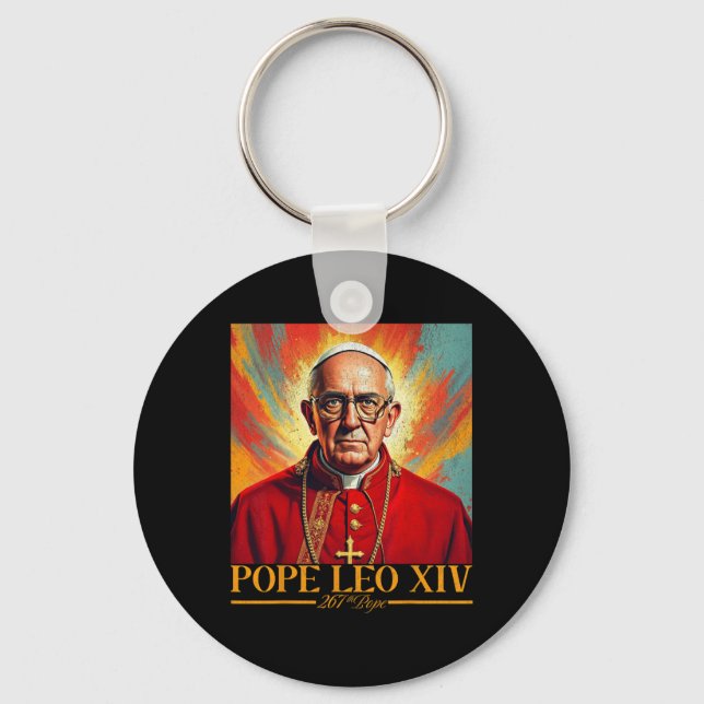 Cardinal Robert Prevost Shirt Pope Leo Xiv 1  Key Ring (Front)