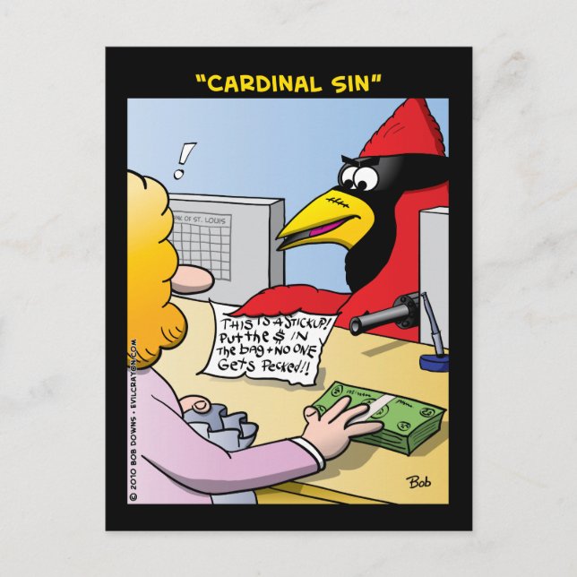 "Cardinal Sin" Postcard (Front)