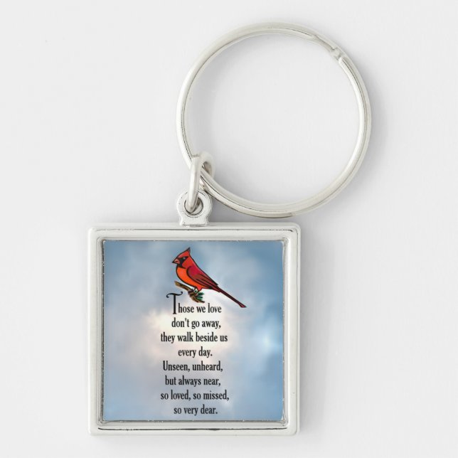 Cardinal "So Loved" Poem Key Ring (Front)