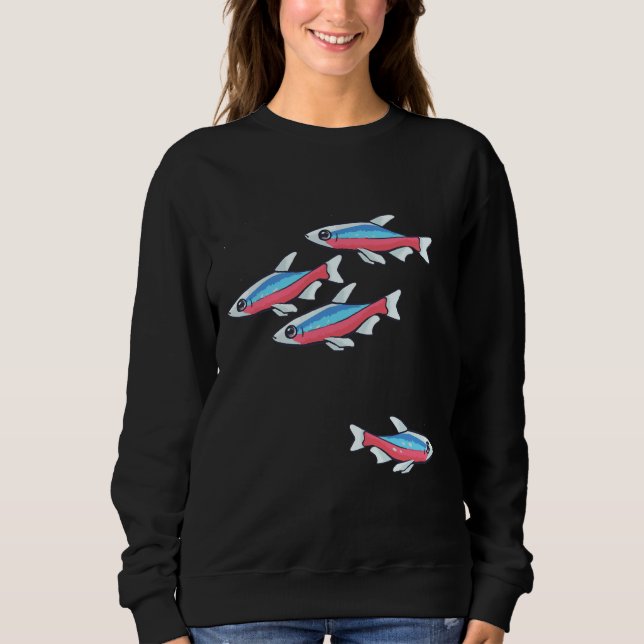 Cardinal Tetra Schooling Tetra Community Fish Sweatshirt (Front)