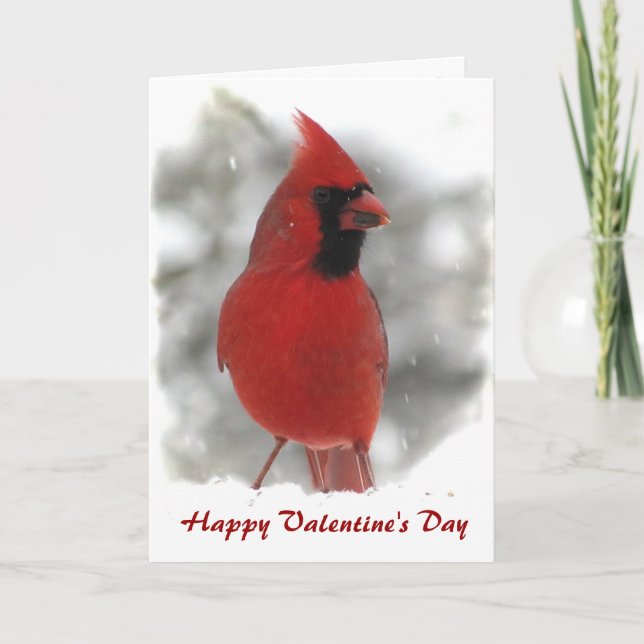 Cardinal Valentine Holiday Card (Front)