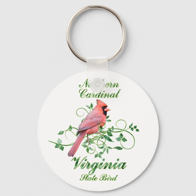 Cardinal Virginia State Bird Key Ring (Front)