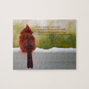 Cardinal w/ Visitors From Heaven 10x8 challenging Jigsaw Puzzle