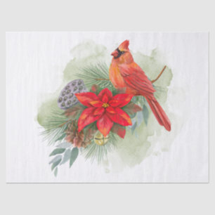 Cardinal Watercolor Tissue Paper
