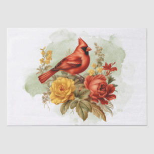 Cardinal Watercolor Tissue Paper