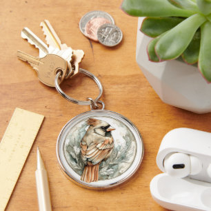 Cardinal Wild Tame and Timeless Collection Key Ring