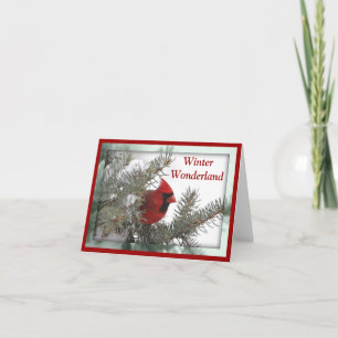 Cardinal Winter Wonderland Holiday Card