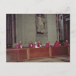 Cardinals accompanying Pope John Paul II Postcard