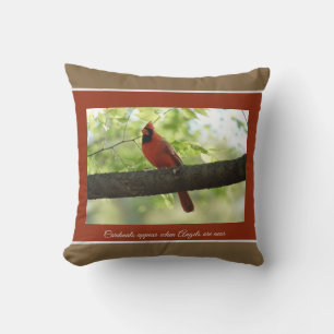 Cardinals appear when angels are near! cushion
