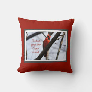 Cardinals appear when angels are near! cushion