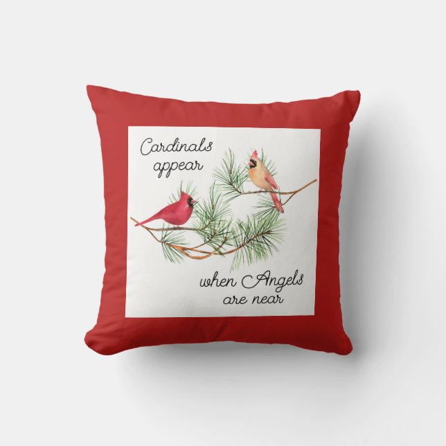 Cardinals appear when Angels are near Cushion (Front)