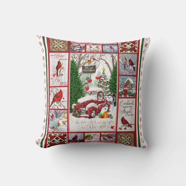 Cardinals Appear When Angels Are Near Gifts Cushion (Front)