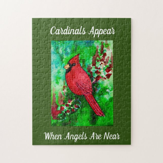 Cardinals Appear When Angels Are Near Inspiration Jigsaw Puzzle (Vertical)