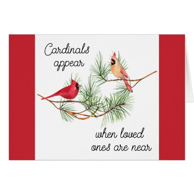 Cardinals appear when loved ones are near (Front Horizontal)