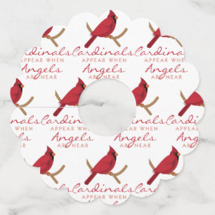 Cardinals Appear Wine Glass Tag