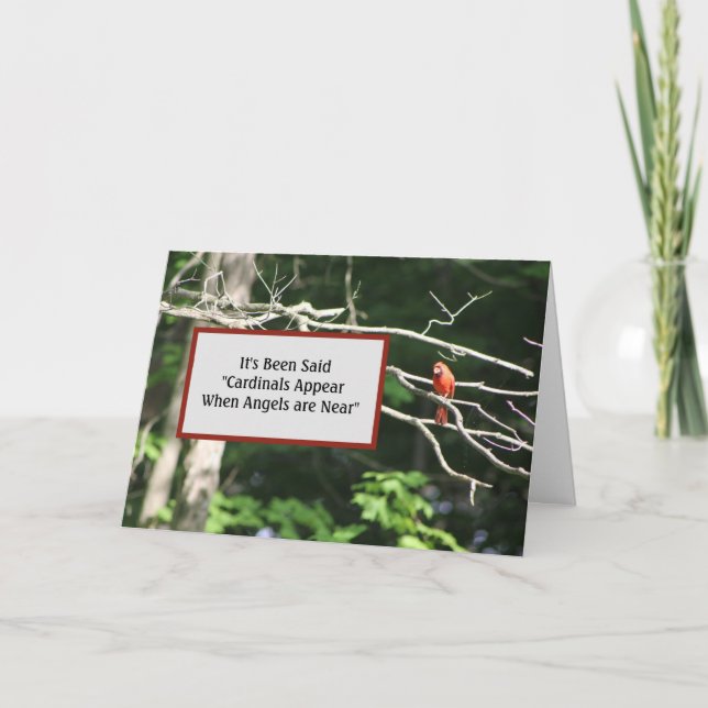 Cardinals Are Near Angels Appear - God's View Card (Front)