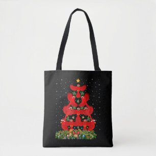 Cardinals Bird Christmas Tree Gift Funny Christmas Tote Bag