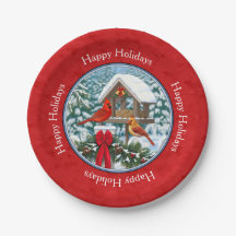 Cardinals Christmas Birdfeeder Red