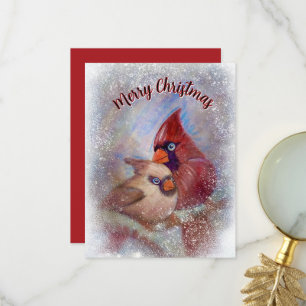 Cardinals Christmas Card Customisable art painting