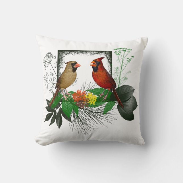 Cardinals Corner Pillow (choose colour) (Front)