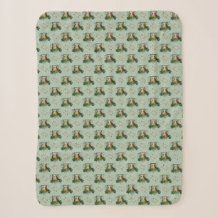 Cardinals Corner Sherpa Blanket (Light Green)