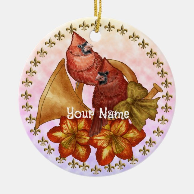 Cardinals Horn  ornament (Front)
