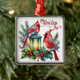 Cardinals I Am Always With You Metal Tree Decoration