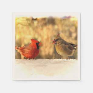 Cardinals in Autumn Paper Napkins