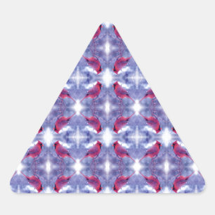 Cardinals in the Snow Triangle Sticker