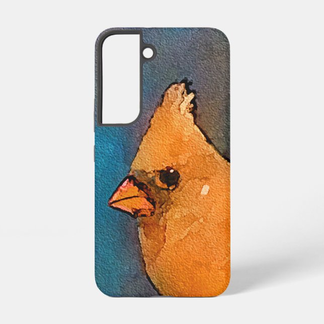 Cardinals on the Fence Painting - Original Art Samsung Galaxy S22 Case (Back)