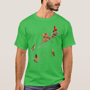 Cardinals Perching On Branches T-Shirt