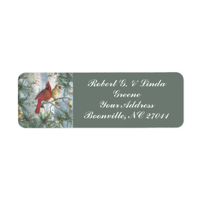CARDINALS--RETURN ADDRESS LABELS (Front)