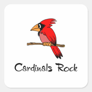 Cardinals Rock Square Sticker