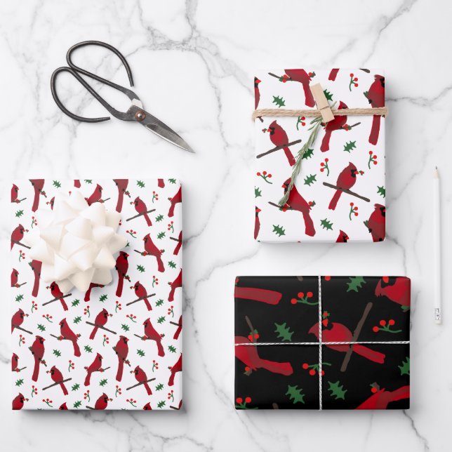 Cardinals Wrapping Paper Sheet (Front)