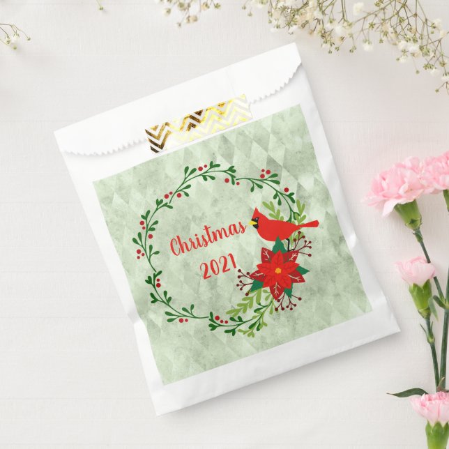 Cardinals Wreath Personalised  Favour Bags (Sealed)