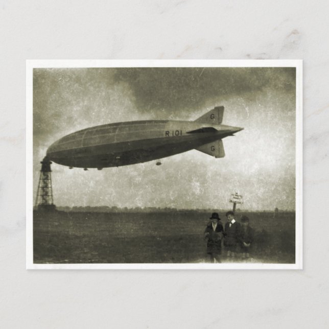 Cardington, Airship R101, before departure Postcard (Front)