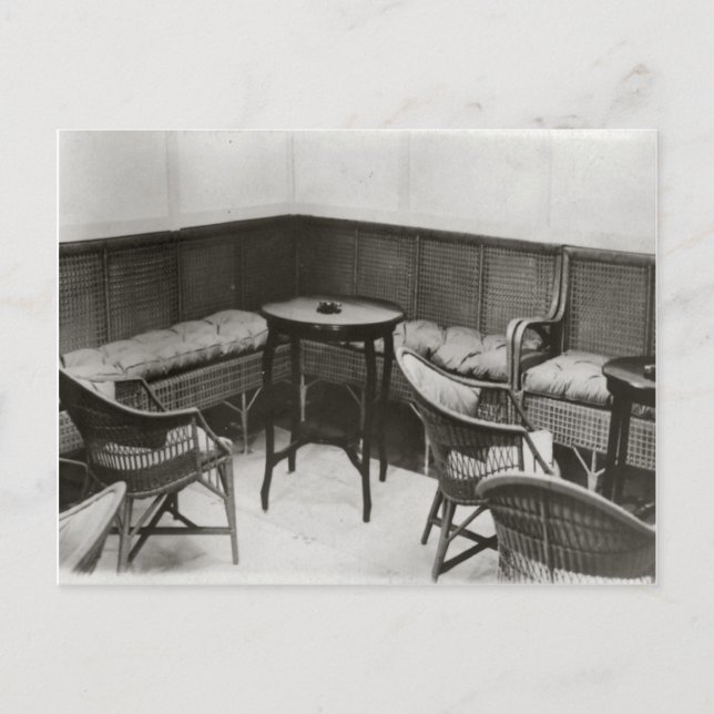 Cardington, Airship R101, Smoking room Postcard (Front)