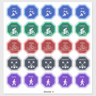 Cardio Days Workout Tracker Planner Stickers
