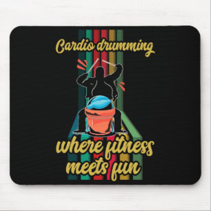 Cardio Drumming Gym Exercise Funny Fitness Cl W  Mouse Pad
