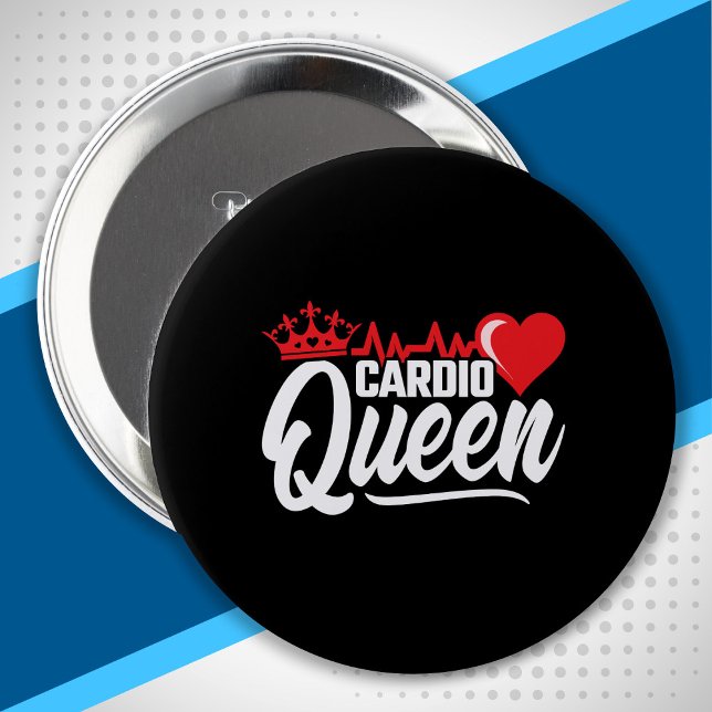 Cardio Fitness Queen Crown Gym Exercise Workout  10 Cm Round Badge (Creator Uploaded)